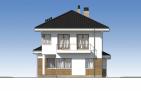 Двухэтажный дом с балконами